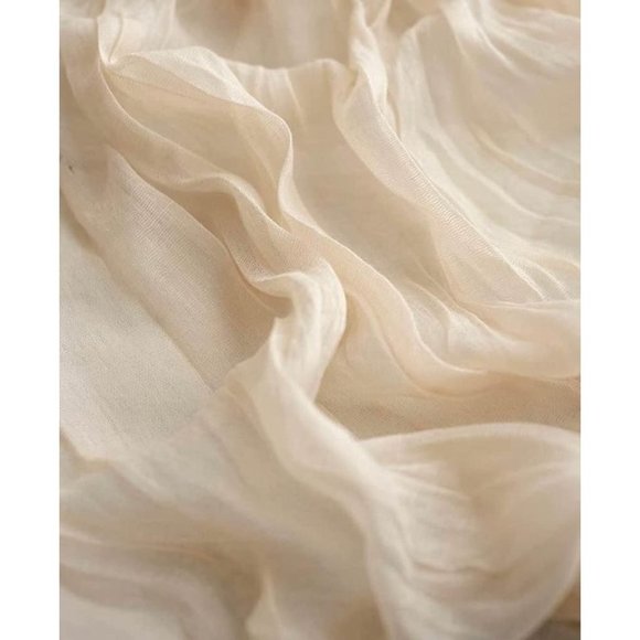Ivory Cheesecloth Cream Table Runner 13.3ft Boho Gauze Wedding Tablecloth Decor - Picture 3 of 3